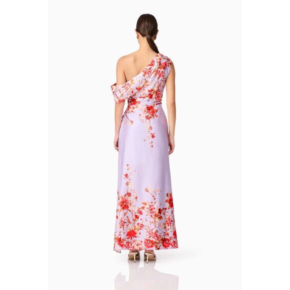 Elliatt Elina Asymmetrical Gown in Purple Cocktail wedding Bridal size S NWOT - Picture 4 of 8